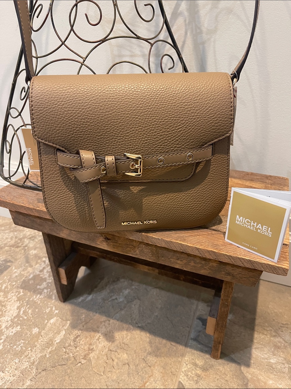 🆕 Michael Kors Emilia Small Saddle Crossbody Bag